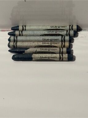 Blue-Green Crayola 6!  Binney & Smith Vintage Retired Discontinued RARE Color